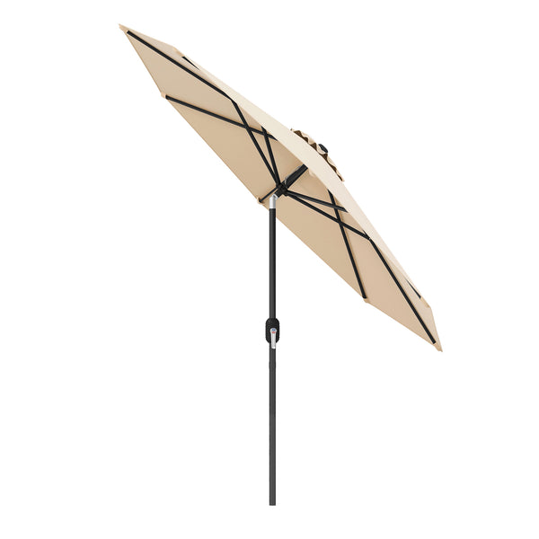 9 FT Outdoor Market Patio Table Umbrella Push Button Tilt Crank Lift
