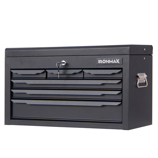 24 Inch Tool Chest Case with 6 Drawers and Top Storage for Garage Repair Shop and Warehouse