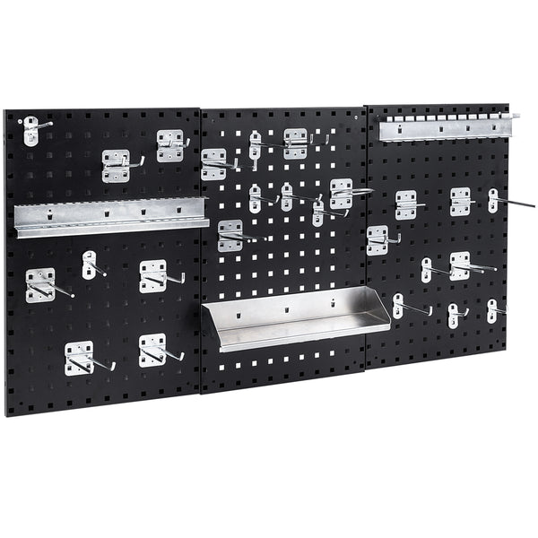 Wall-Mounted Pegboard Kit with 3 Pegboards for Garage Workshop
