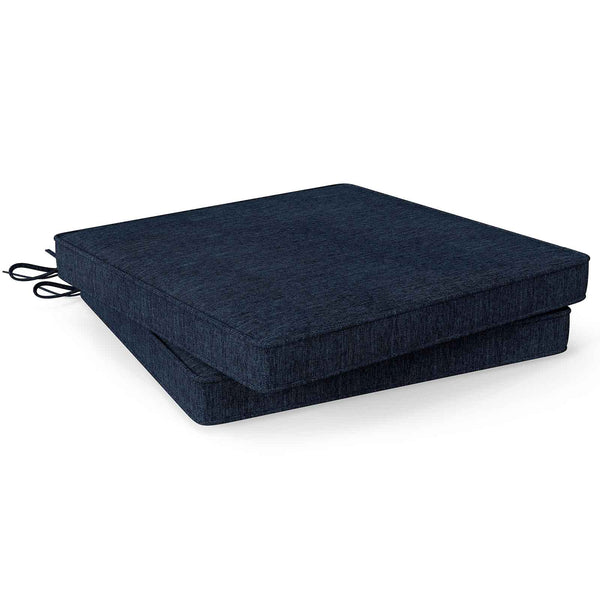 Outdoor Chair Cushion Set of 2 Waterproof Fade-Resistant Olefin Seat Cushions