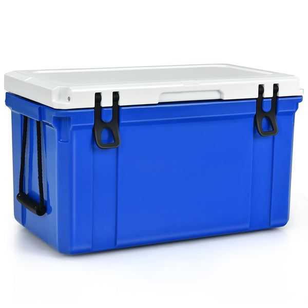 58 Quart Leak-Proof Portable Cooler Ice Box for Camping-Blue