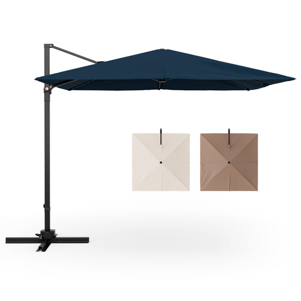 9.5 Feet Square Patio Cantilever Umbrella with Rotation