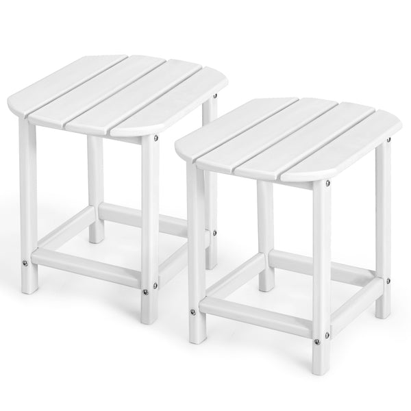 2-Pieces18 Inches Adirondack Outdoor Side Table for Patio and Garden