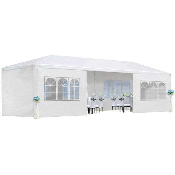 10 x 30 Foot Wedding Party Canopy Tent Outdoor Gazebo with 8 Removable Sidewalls