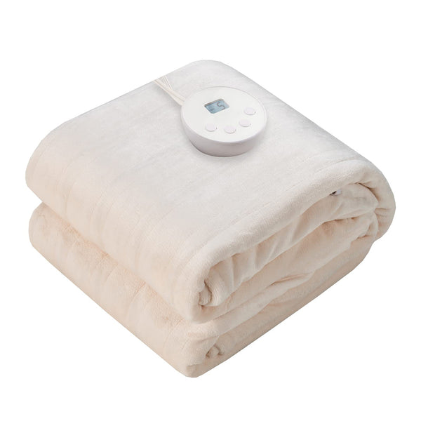 62 x 84 Inch Twin Size Electric Heated Throw Blanket with Timer