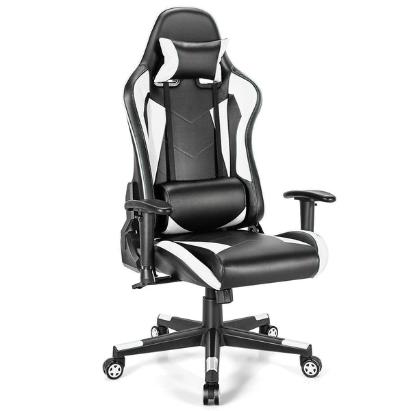 Ergonomic Adjustable Gaming Chair with Swivel Base and Reclining Backrest