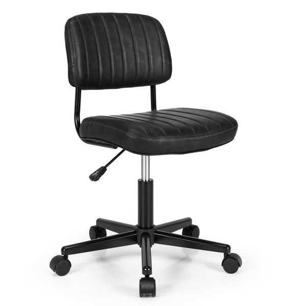 PU Leather Adjustable Office Chair Swivel Task Chair with Backrest