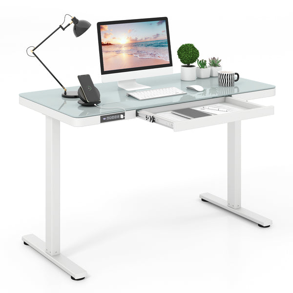 48-Inch Height Adjustable Electric Standing Desk with Drawer