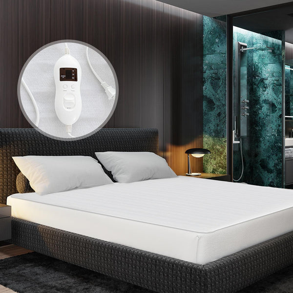 King Size Safe Electric Heated Mattress Pad, 8 Temperature Settings and 10-Hour Timer