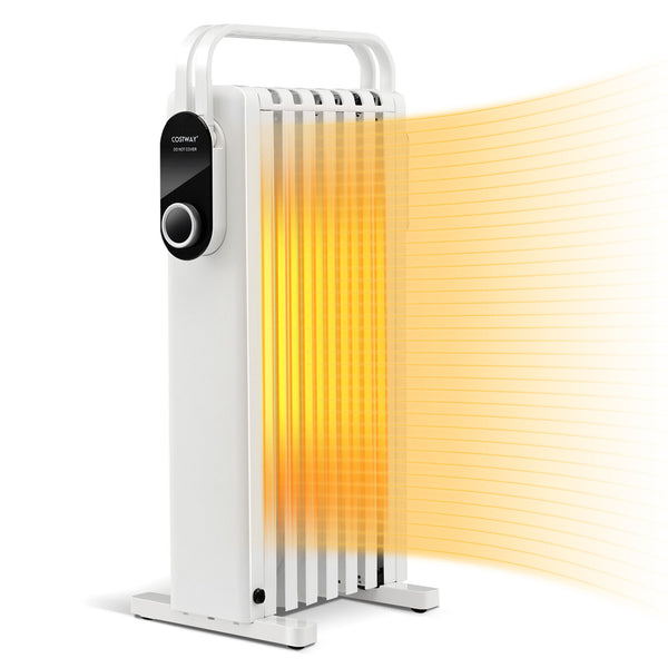 1500W Electric Oil-Filled Radiator Space Heater with Foldable Drying Rack