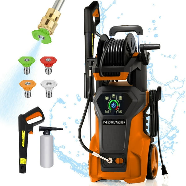 Vebreda 5000 PSI Electric Pressure Washer, 2.8 GPM High-Powered Cleaner with 5 Nozzles, Foam Cannon for Cars, Patios & Outdoor Cleaning
