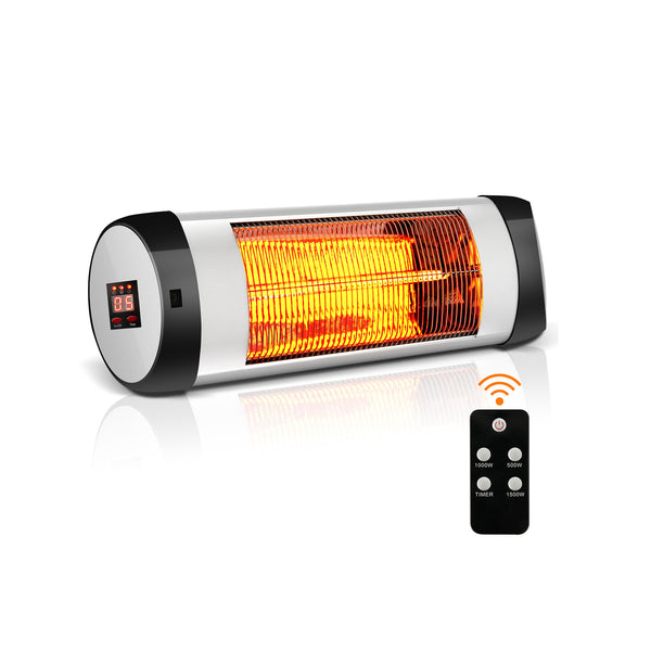 1500W Wall-Mounted Electric Patio Infrared Heater with Remote Control