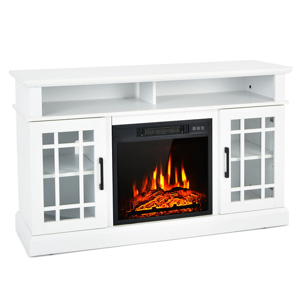 48 Inch Electric Fireplace TV Stand with Cabinets for TVs Up to 50 Inch