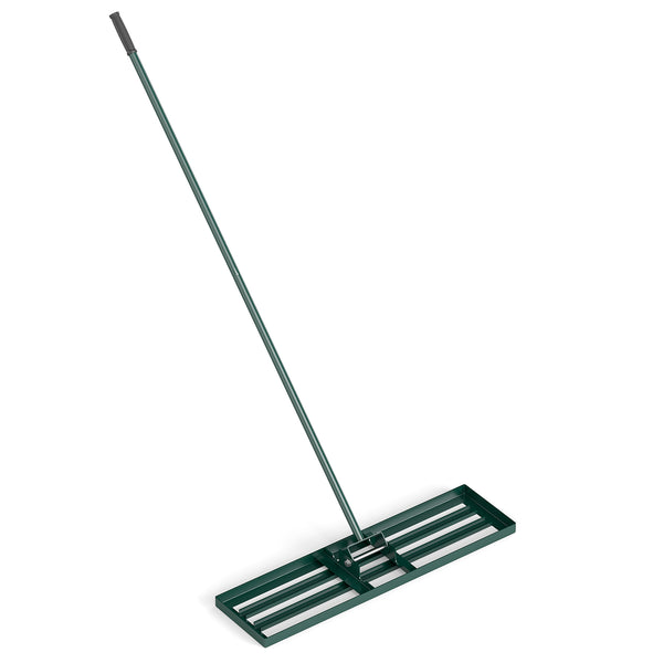 36 x 10 Inch Lawn Leveling Rake with Ergonomic Handle-Green