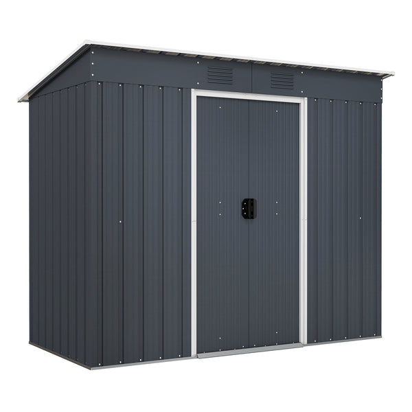 Outside Garden Storage Shed Tool House with Ground Foundation Frame