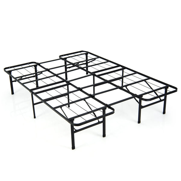 Full Size Folding Steel Platform Bed Frame for Kids and Adults