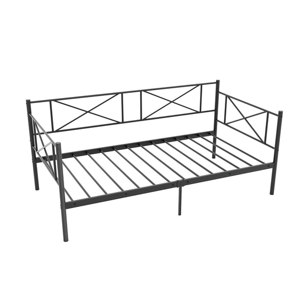 Twin Size Platform Bed Frame with Heavy-Duty Metal Slat Support