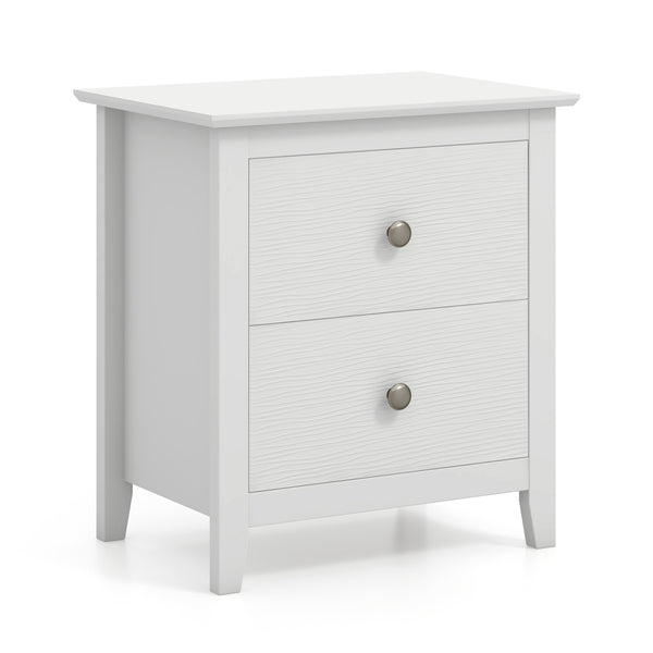 Modern Nightstand with 2 Drawers for Small Spaces