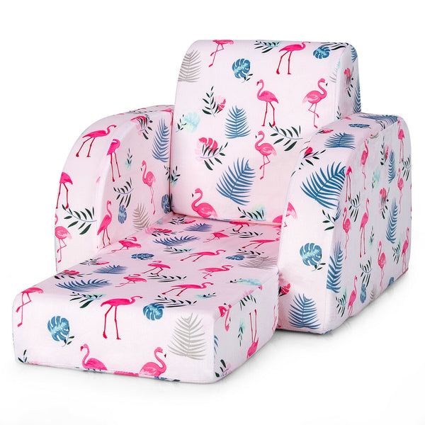 3-in-1 Convertible Kid Sofa Bed Flip-Out Chair Lounger for Toddler