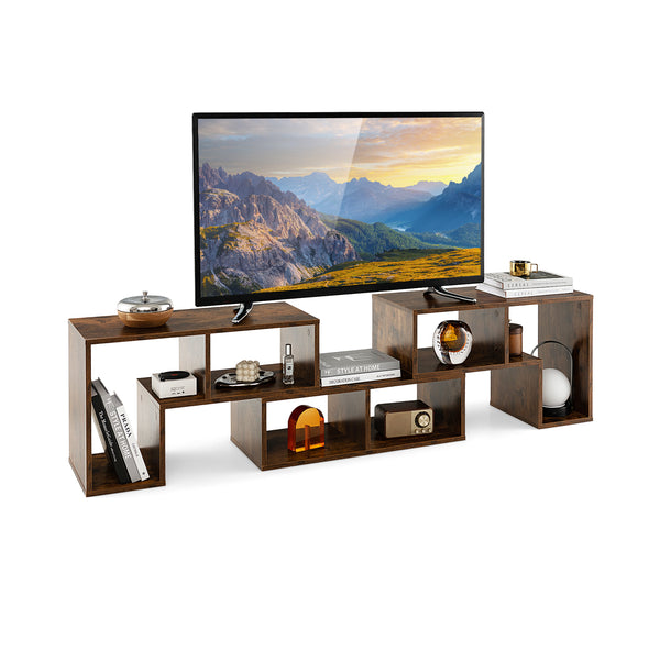 3 Pieces Console TV Stand for TVs up to 65 Inch with Shelves