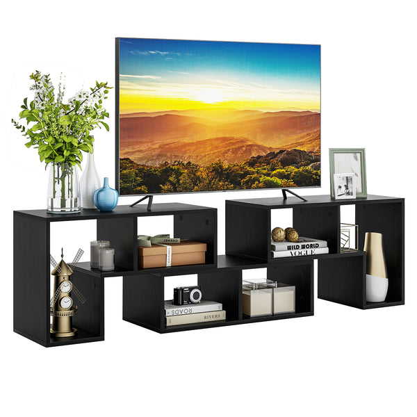 3 Pieces Adjustable TV Stand for TVs up to 65 Inch with Shelves-Mixed