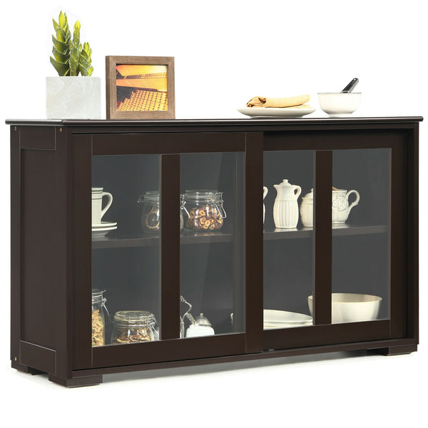 Sideboard Buffet Cupboard Storage Cabinet with Sliding Door
