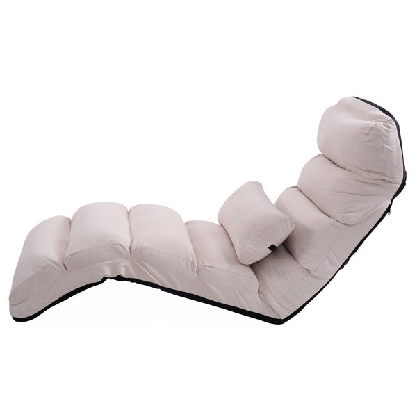 Folding Lazy Sofa Chair Stylish Sofa Couch Beds Lounge Chair W/Pillow