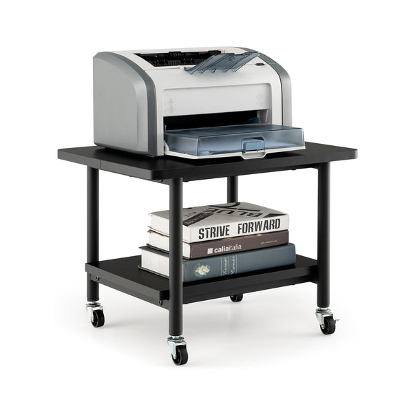 Under Desk Printer Stand with 4 Wheels and Locking Mechanism