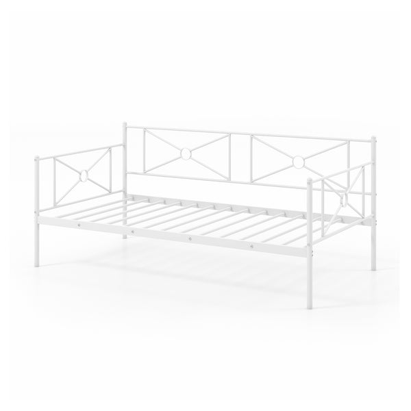 Metal Daybed Twin Bed Frame Stable Steel Slats Sofa Bed
