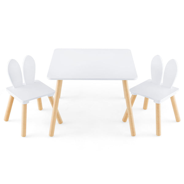 3 Pieces Kids Table and Chairs Set for Arts Crafts Snack Time