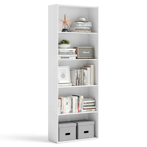 5-Shelf Storage Bookcase Modern Multi-Functional Display Cabinet