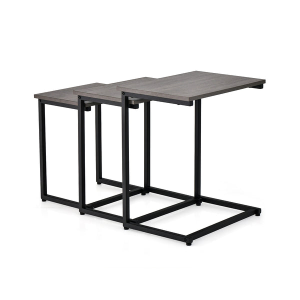 3 Pieces Multifunctional End Table Set