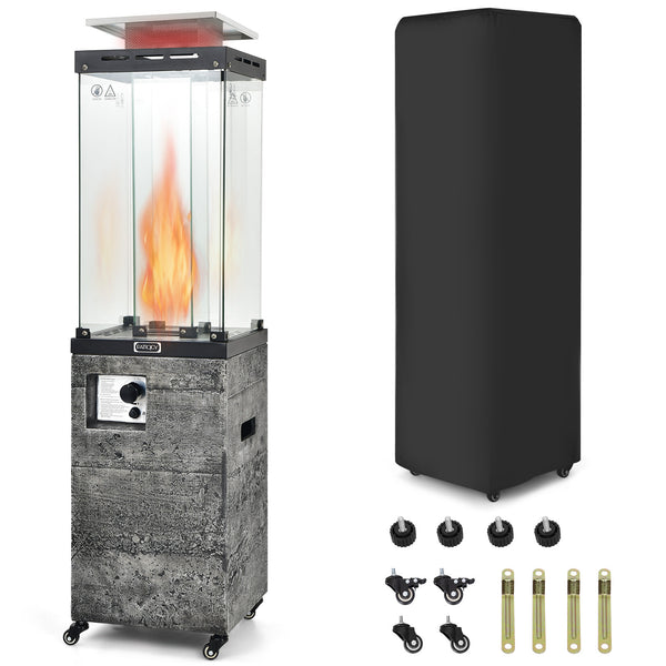 41 000 BTU Propane Patio Heater with Metal Hood