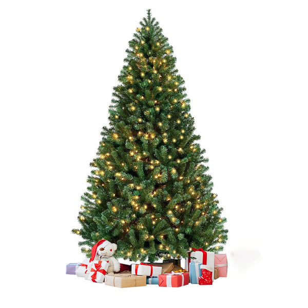 Vebreda 7.5ft Pre-Lit Artificial Christmas Tree with Pre-Strung Lights Xmas Holiday Decoration for Home, Office, Party