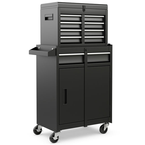 2-in-1 Tool Chest and Cabinet with 5 Sliding Drawers