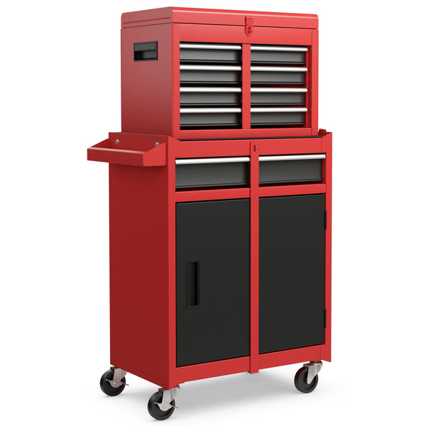 2-in-1 Tool Chest and Cabinet with 5 Sliding Drawers