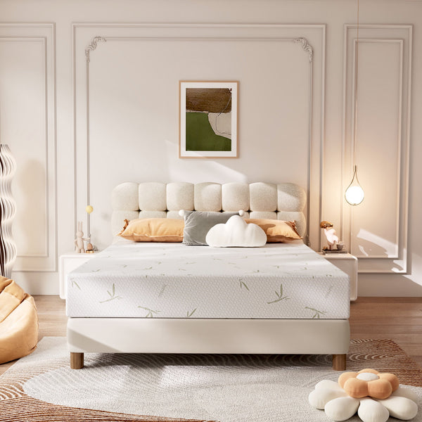 Vebreda 10in Queen Mattress, Gel Green Tea Infused Memory Foam Mattress