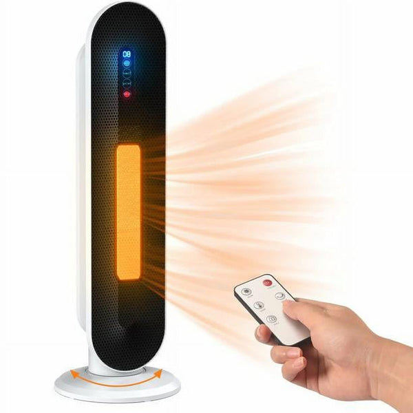 Vebreda 1500W Ceramic Tower Space Heater with Remote, White