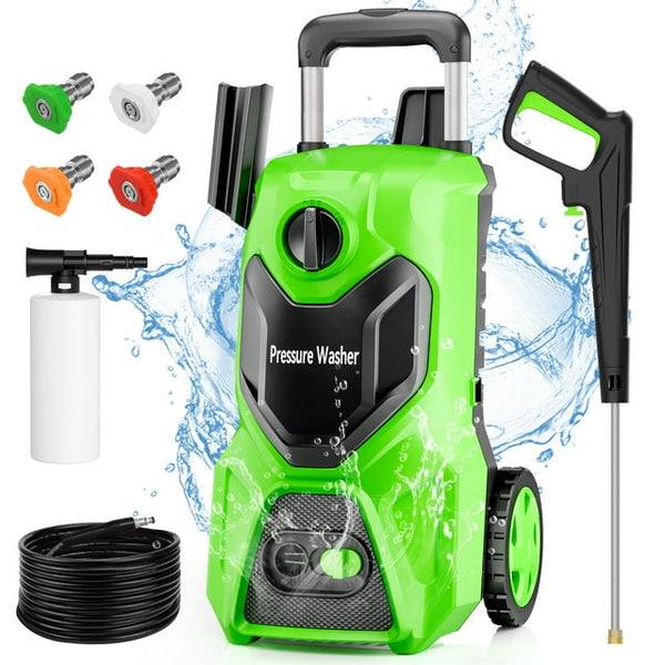 Vebreda 4800 PSI Electric Pressure Washer, 3.2 GPM High Power Cleaner with 5 Adjustable Nozzles, Foam Cannon for Cars, Driveways & Outdoor Cleaning