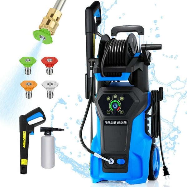 Vebreda 5000 PSI Electric Pressure Washer, 2.8 GPM High-Powered Cleaner with 5 Nozzles, Foam Cannon for Cars, Patios & Outdoor Cleaning