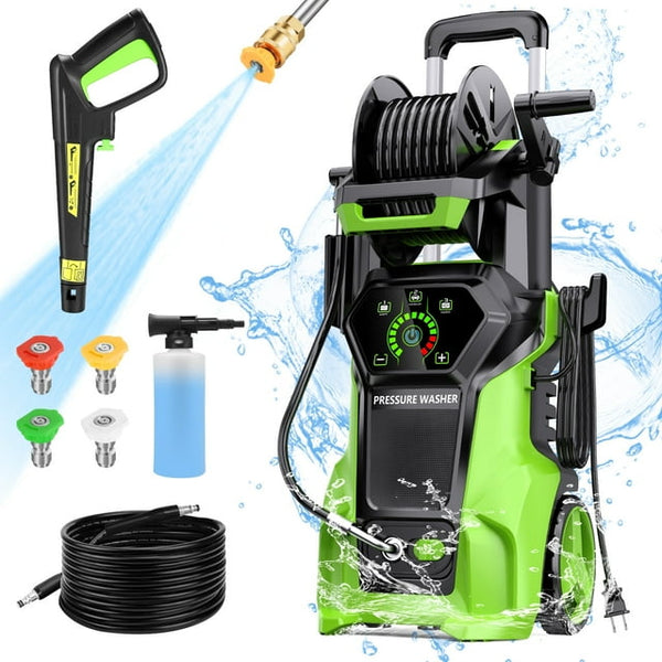 Vebreda 5000 PSI Electric Pressure Washer, 2.8 GPM High-Powered Cleaner with 5 Nozzles, Foam Cannon for Cars, Patios & Outdoor Cleaning