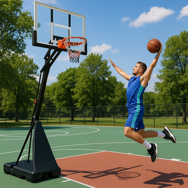 Vebreda 54in Portable Basketball Hoop with Polycarbonate Backboard