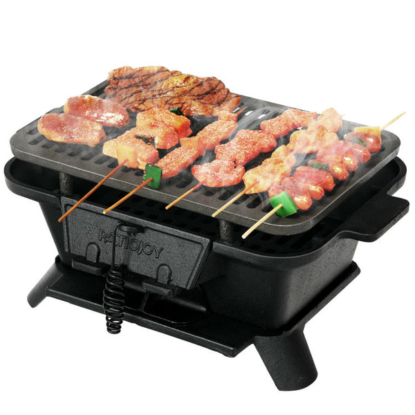 Vebreda Heavy Duty Cast Iron Tabletop BBQ Grill Stove for Camping Picnic