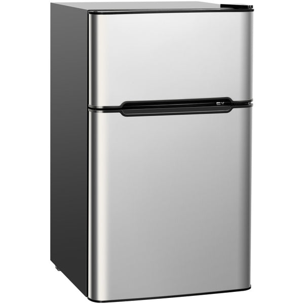 Vebreda 3.2 cu ft Compact Stainless Steel Refrigerator Gray