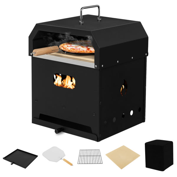 Vebreda 4-in-1 Outdoor Portable Pizza Oven with 12 Inch Pizza Stone