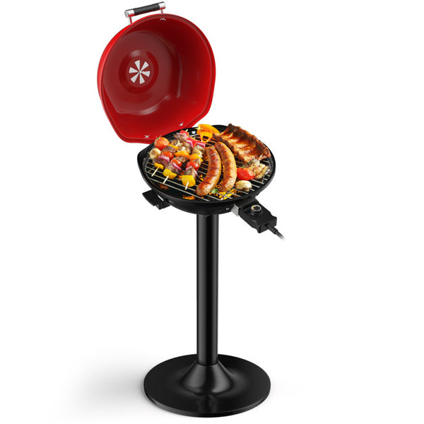 Vebreda 1600W Portable Electric BBQ Grill with Removable Non-Stick Rack Red