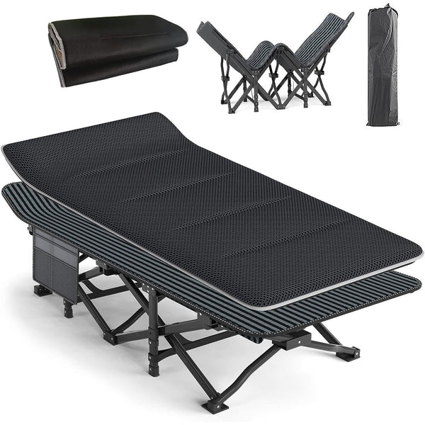 Vebreda Camping Cot for Adults with Cushion Comfortable