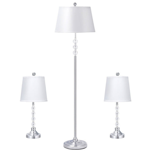 Vebreda 3-Piece Floor Lamp and Table Lamps Set , White