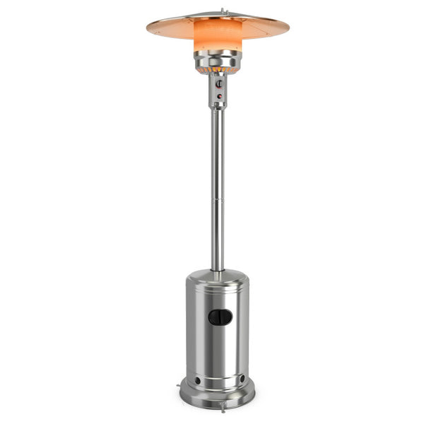 Vebreda Garden Propane Standing LP Gas Steel Accessories Heater-Silver